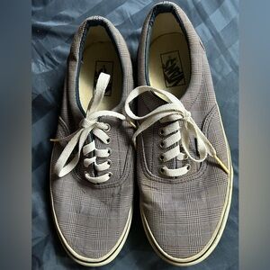 Vintage Vans Men's Checkered Brown Sneakers